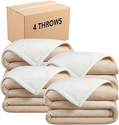 Miniatura 7 de Arkwright - Manta de forro polar, mullida, cálida, reversible, suave, para el hogar, sofá, cama, campamento y viajes, 68 x 90 pulgadas, individual,