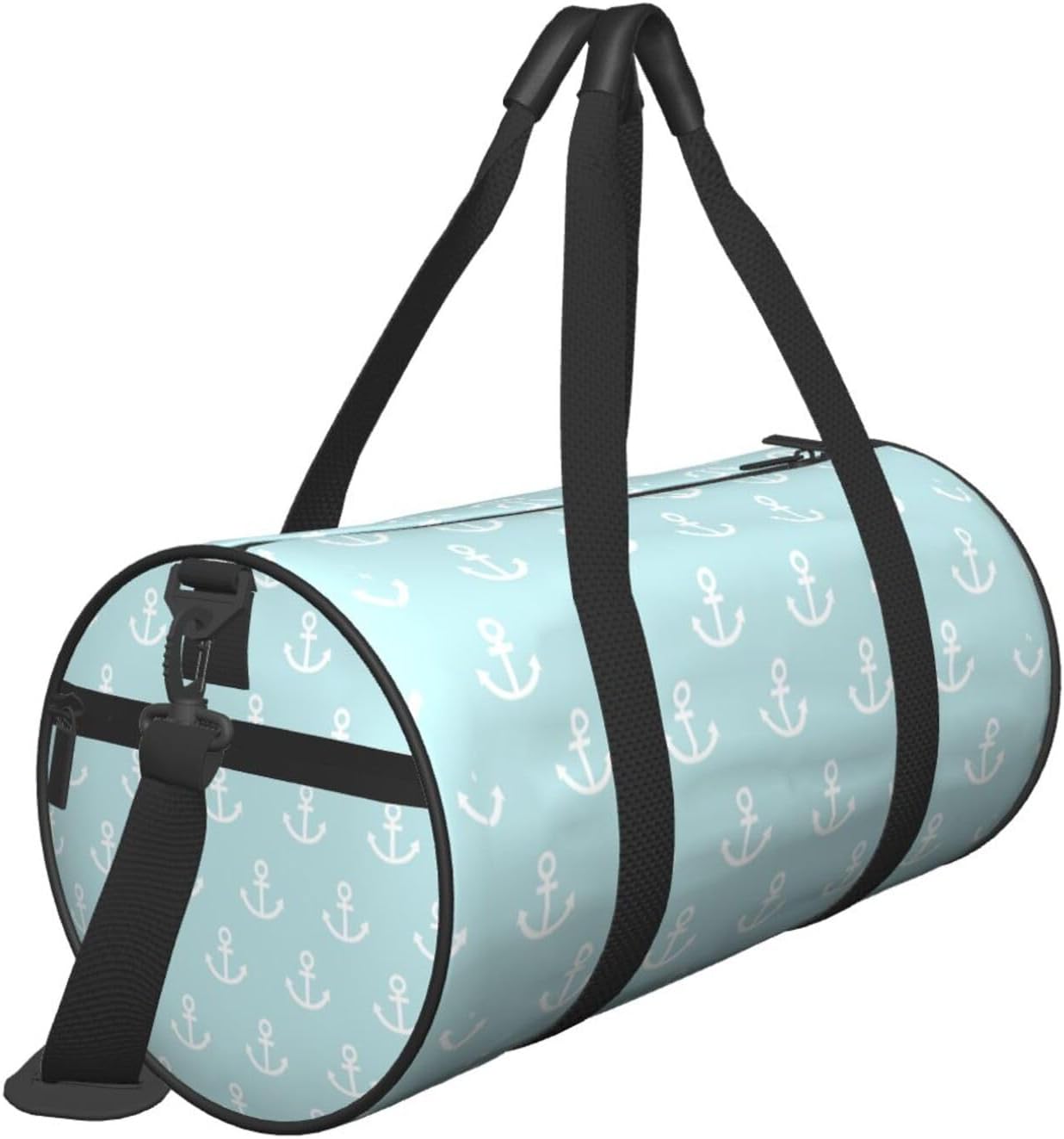 Anchors Blue Background Sports Gym Bag Travel Duffel Bag Shoes Compartment For Men Women Foldable Lightweight Yoga Gym Sports Bag - Image 2