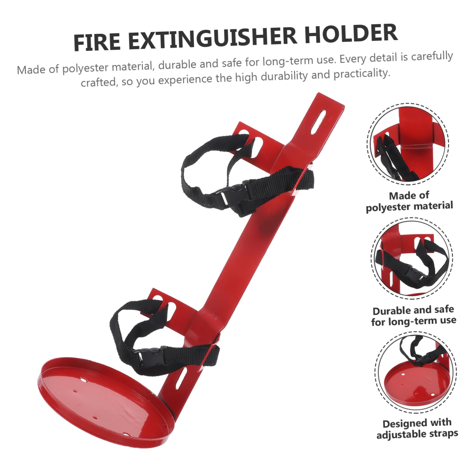 Soporte Extintor para Extintores de Incendios, Soporte de Pared con Correas Ajustables, Fácil de Instalar, para Casa y Oficina