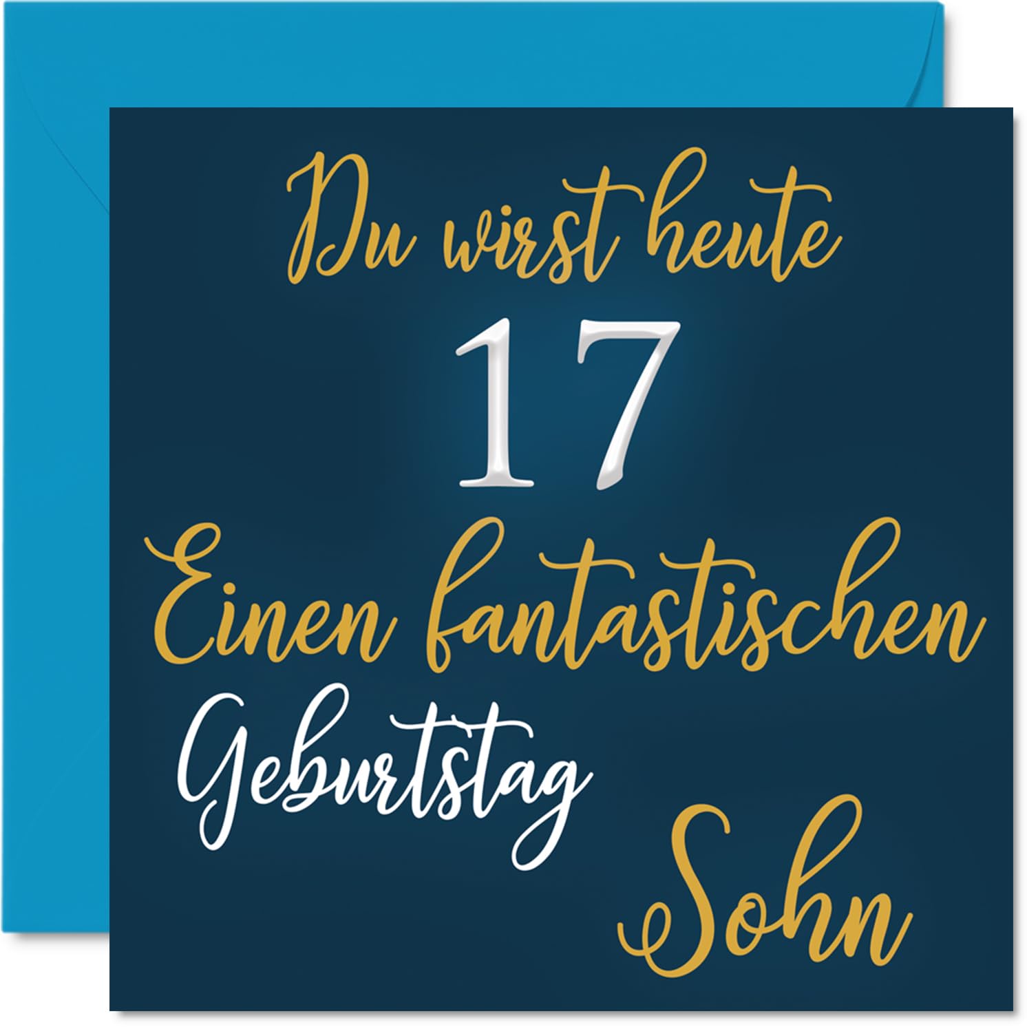 Cakeshop 17e verjaardag glitter taarttopper, leeftijd 17 jaar taarttopper decoratie, 17e verjaardag - dubbelzijdige 400 g/m² glitterkaart, keuze uit 14 kleuren en tal van stijlen (lichtzilver