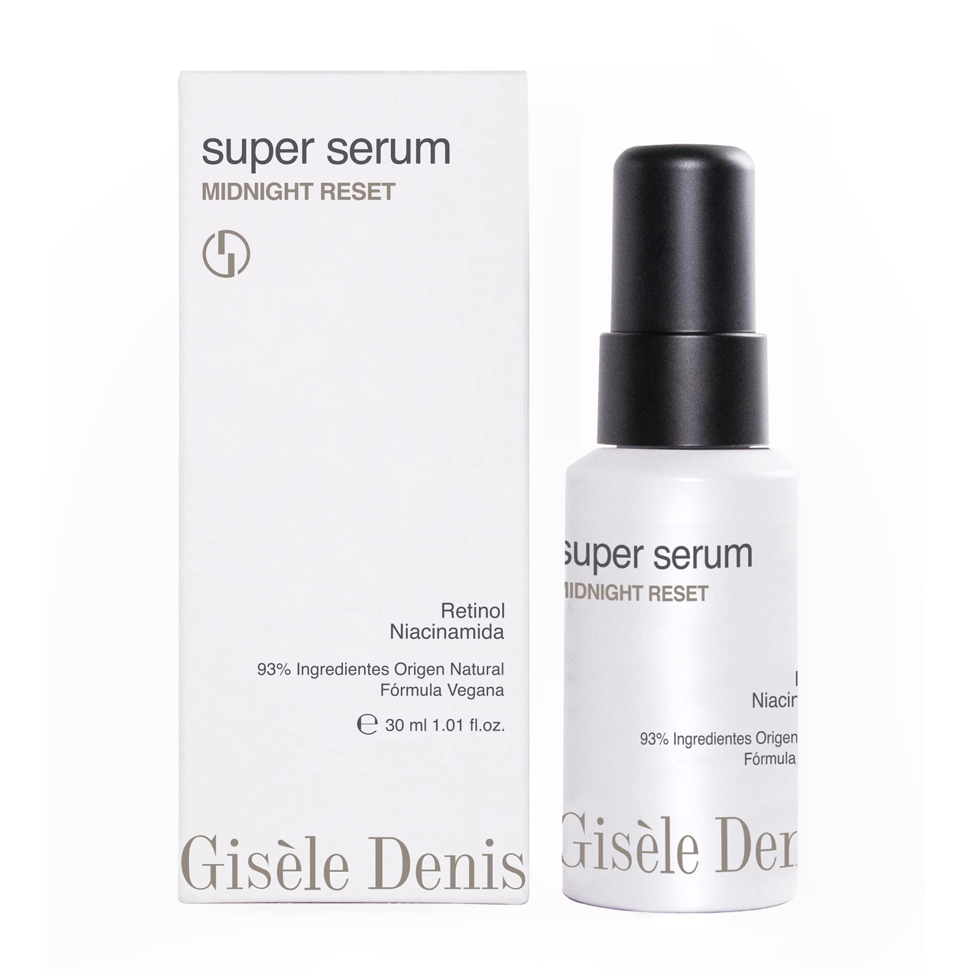 GISÈLE DENIS - Pack Super Serums Facial Dia y Noche, Morning Glory 30 ml + Midnight Reset 30 ml, Serum para la Cara con Ácido Hialurónico y Retinol, Rutina Cuidado Facial, Cuidado Piel.