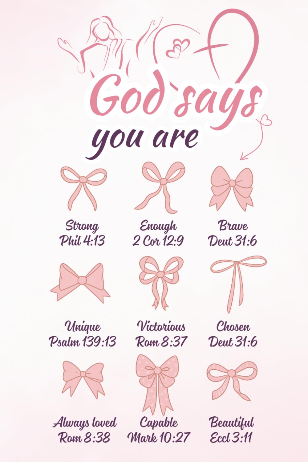 God Says You Are Christian Faith Journal for Women: Bible Verse Notebook for Church Notes, Devotionals & Daily Reflection 120 Lined Pages, Perfect Christian Gift