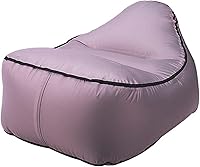 Vista 9 de Silla inflable, pequeño sofá inflable individual, tumbona plegable, sofá de aire portátil para estar en interiores, tienda de campaña, actividades