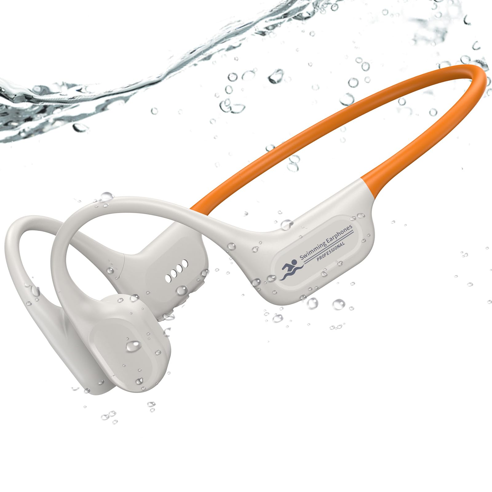 Auriculares de natación IP68 impermeables, auriculares de conducción ósea de oreja abierta con 32 GB de modo dual MP3 y Bluetooth 5.4, auriculares inalámbricos subacuáticos para correr, ciclismo