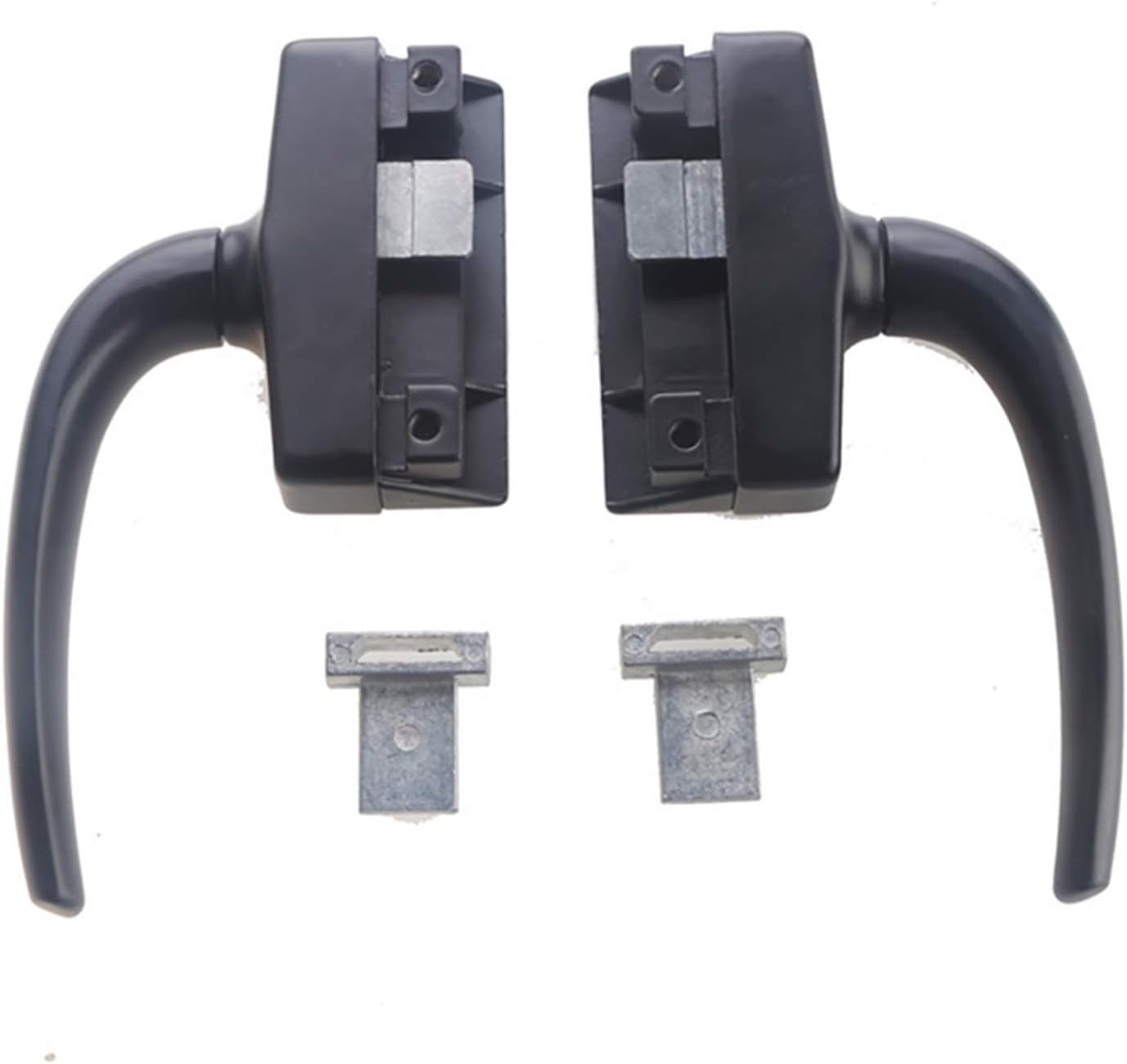 Door and Window Handles, 2PCS Left and Right Gearbox Handles, Window Sash Windows, Levers, Outer Glass Window Latches, Window Accessories, Door Locks (Color : Gold)