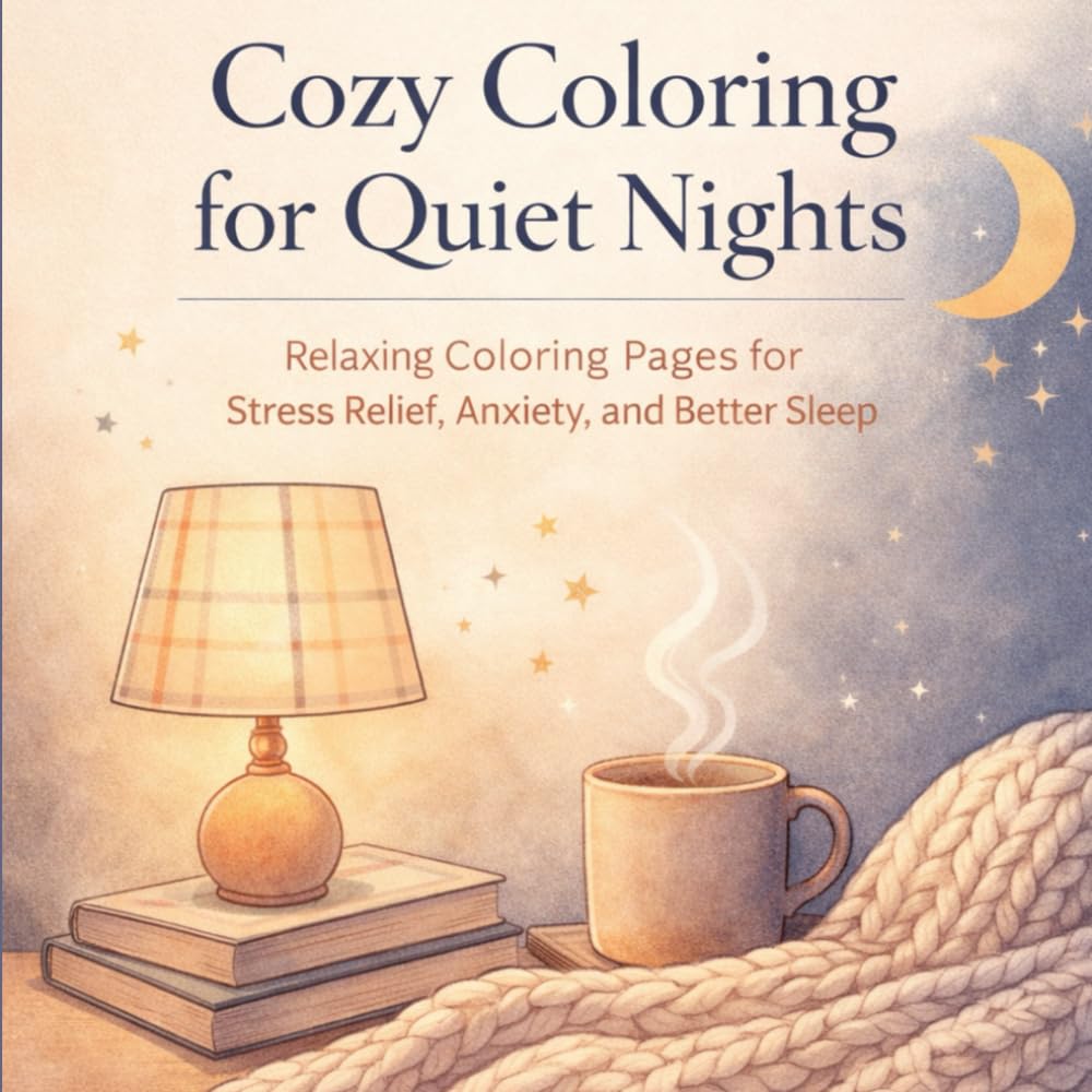 Cozy Coloring for Quiet Nights: Relaxing Coloring Pages For Stress Relief, Anxiety and Better Sleep