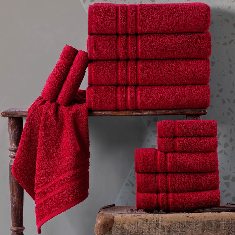 Hawmam Badetücher Aus 100% Baumwolle – 4er Set In Hellblau, Super Saugfähig Und Weich, 600 G/m²