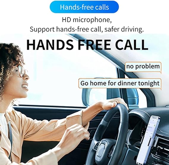 Apera NR32 Car Bluetooth Kit with Microphone Wireless Connects Any Headphone AUX Output