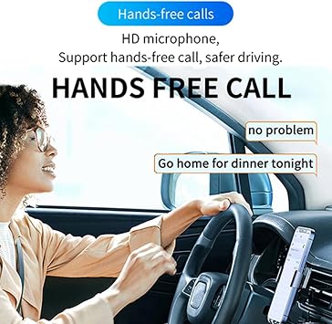 Apera NR32 Car Bluetooth Kit with Microphone Wireless Connects Any Headphone AUX Output