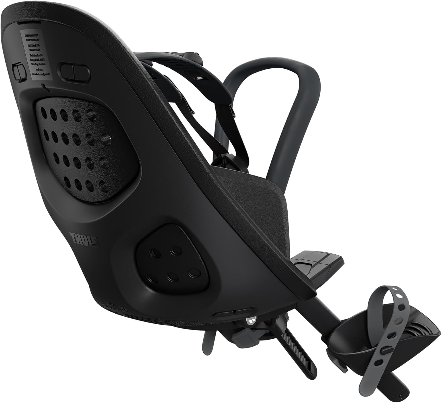 Thule Yepp 2 Mini - Front Mounted Child Bike seat - Shock-Absorbing Foam seat - Adjustable footrests & footstraps - Easy mounting System - Adjustable 5 Point Harness System
