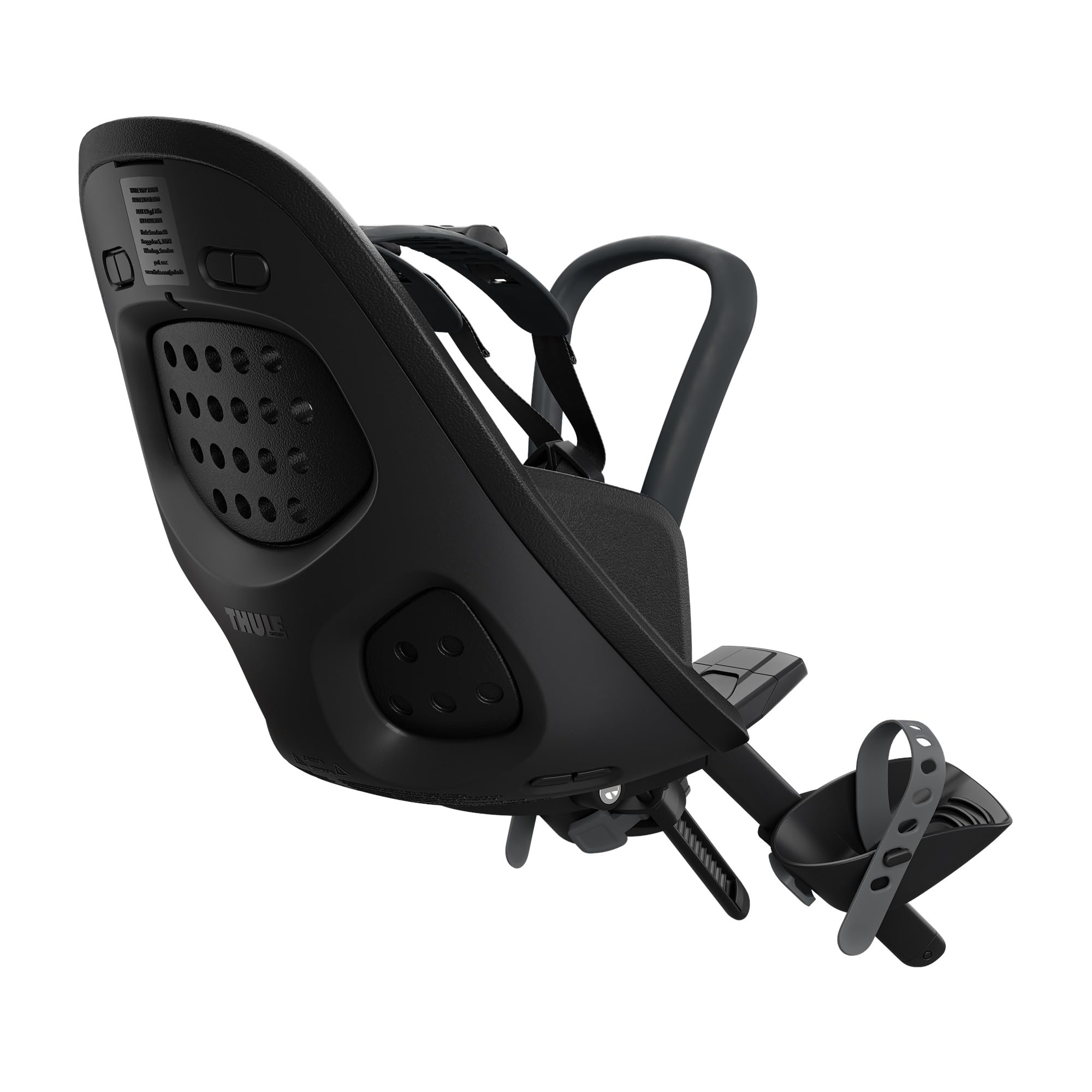 Thule Yepp 2 Mini - Front Mounted Child Bike seat - Shock-Absorbing Foam seat - Adjustable footrests & footstraps - Easy mounting System - Adjustable 5 Point Harness System
