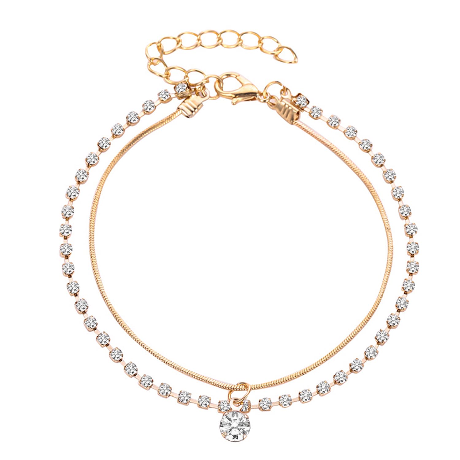 peora Cubic Zirconia Studded Anklet Stylish Payal Fashion Jewellery Gift for Girls & Women-picture-45