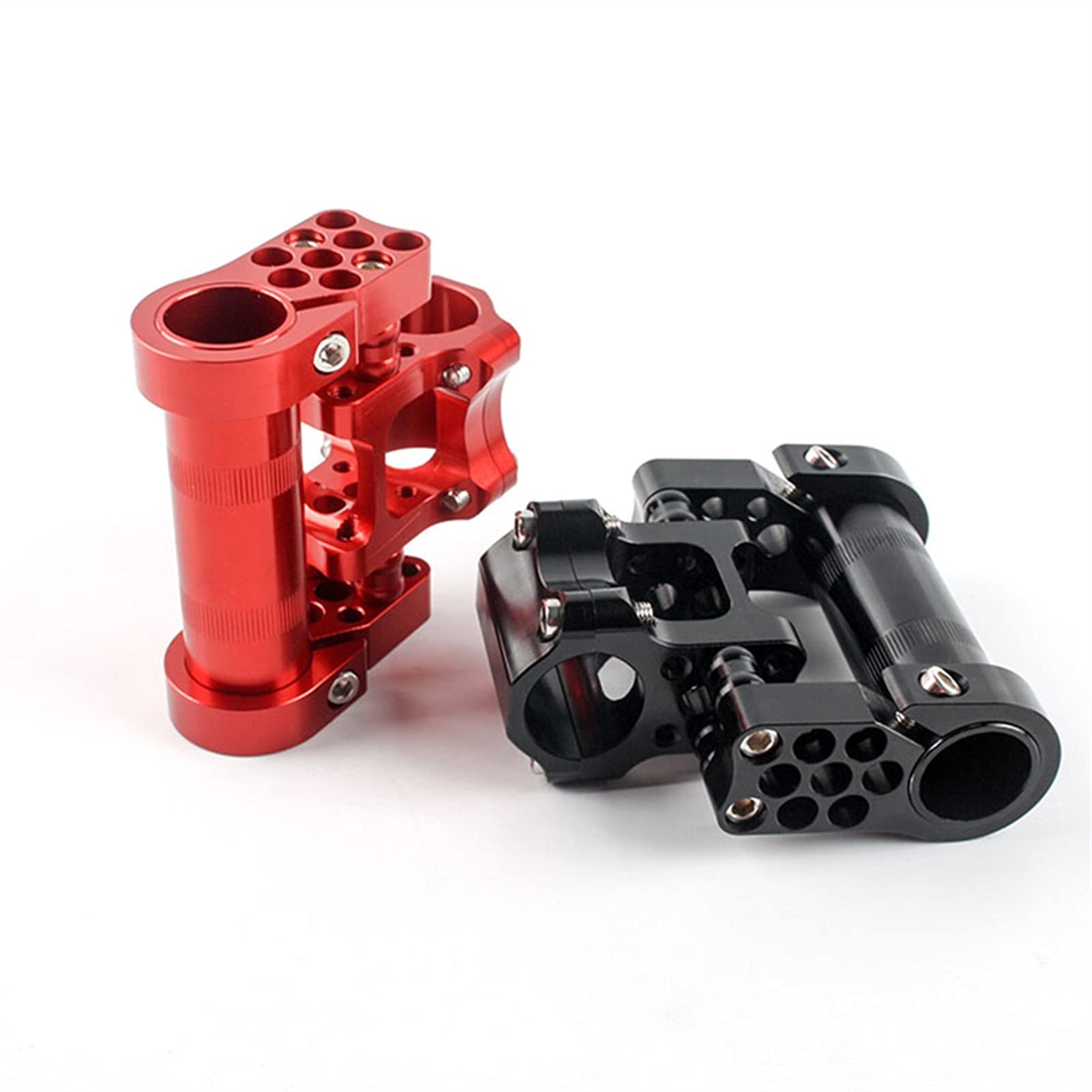 Prolunga Manubrio Bici，Alza Manubrio Bicicletta Pieghevole Bicycle Regolabile Doppio Stelo Riser Alloy in Alluminio Ultraleggero BMX Accessori Bike Manubrio Stelo Extender