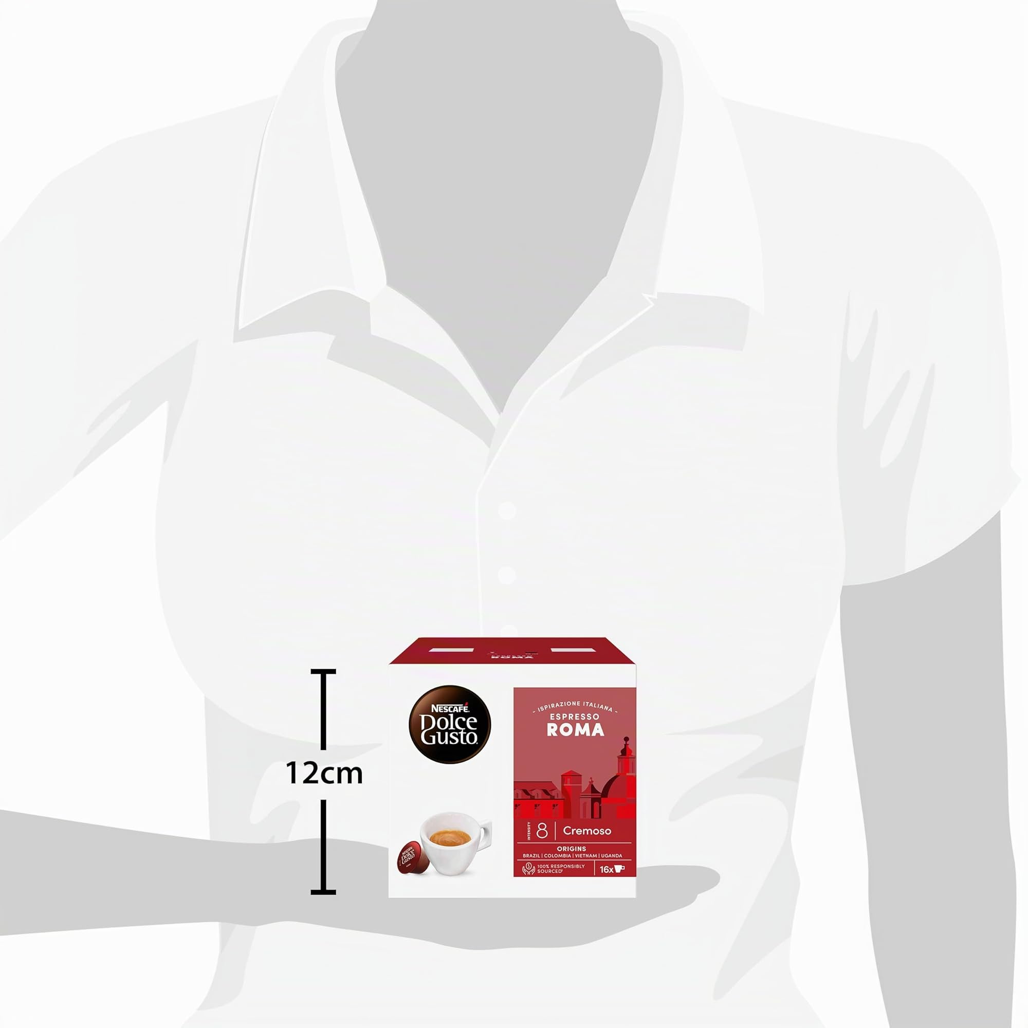 Nescafé Dolce Gusto - Café Espresso Roma, 6 paquetes de 16 cápsulas (96 cápsulas)