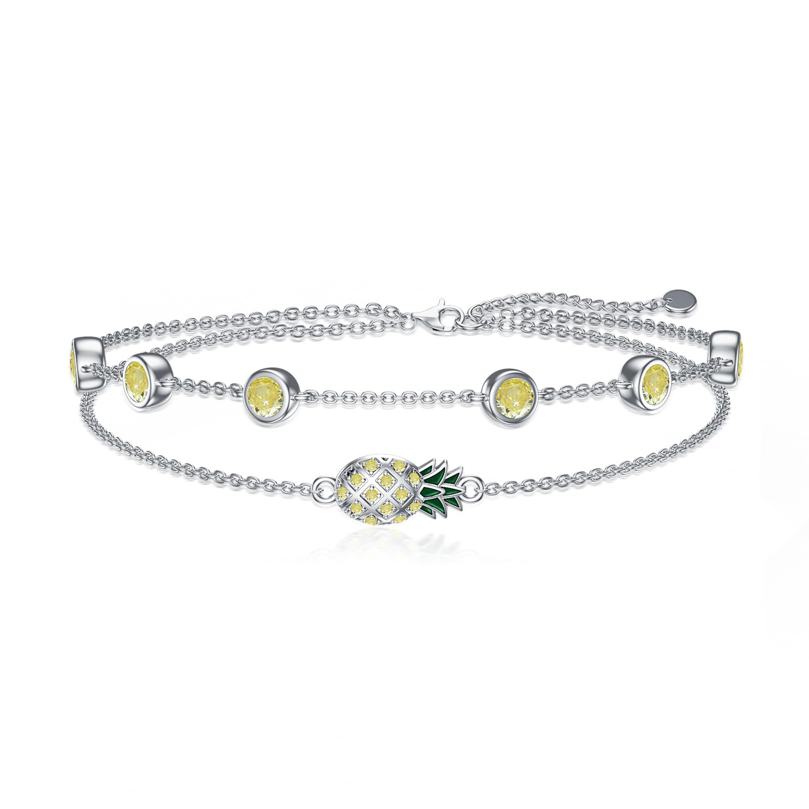 Dorunmo Anklet Bracelets For Women 925 Sterling Silver Birthstone/Infinity/Butterfly/Evil Eye/Turtle/Pineapple/Starfish/Heart Anklets Bracelets Jewelry Gifts for Women