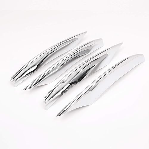 Miniatura 6 de YIWANG Tiras de lámpara antiniebla delantera ABS cromadas para Mercedes Benz Clase C W205 S205 C180 C260 C300 2019 2020 (plata)