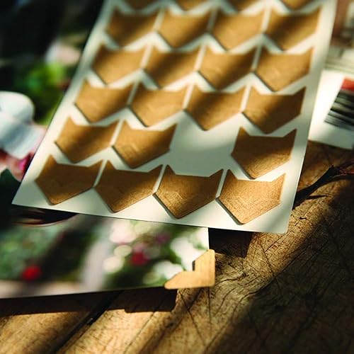 Miniatura 5 de 240 piezas de 10 hojas autoadhesivas de papel de esquina para álbumes de recortes, libro de fotos, diario personal y adhesivos de diario (balsa)