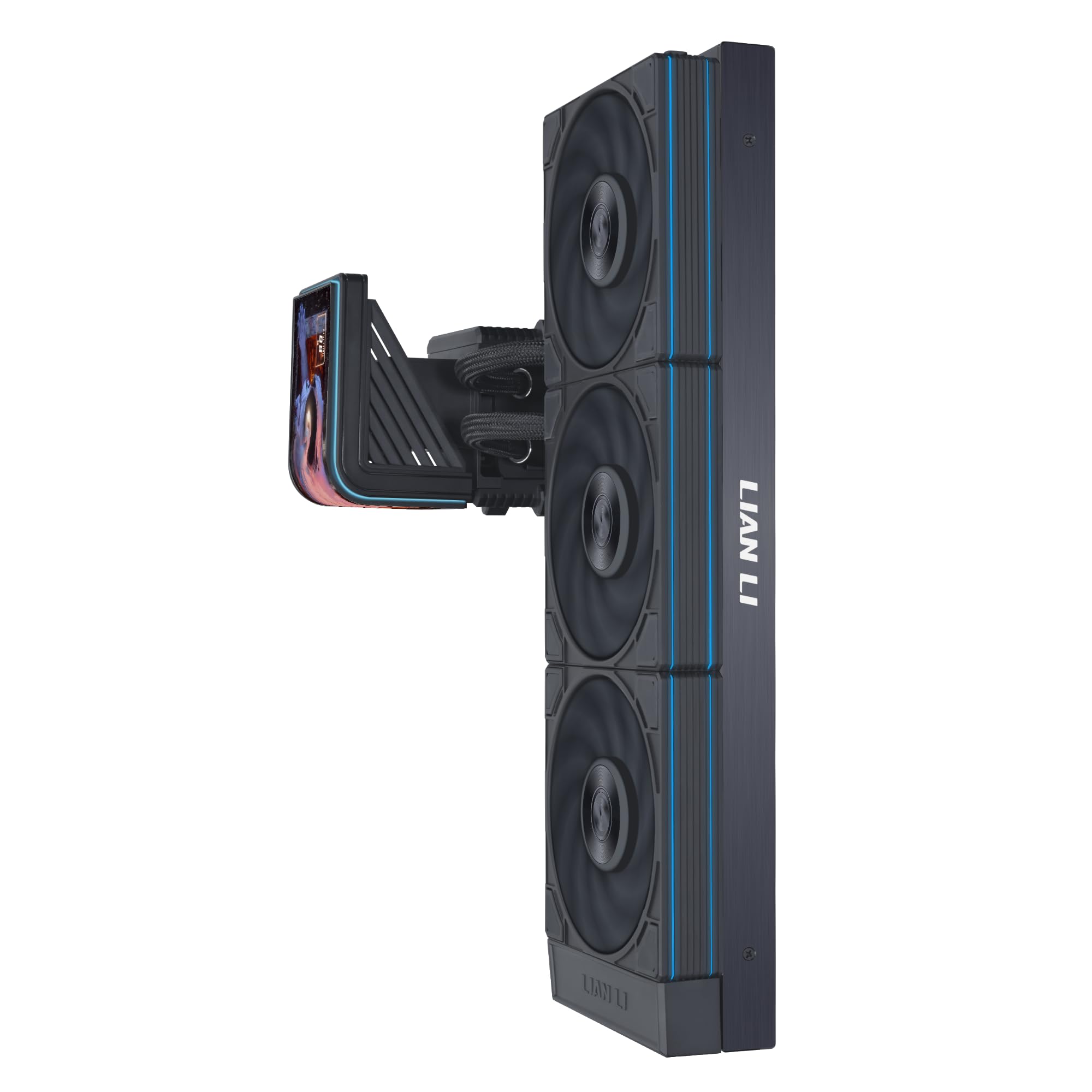Lian Li Hydroshift II OLED Curved 360P28 V2 - Enfriador líquido para CPU - AIO de 360 mm - Ventiladores P28V2 de 3 x 120 mm - Pantalla de 6.66 pulgadas - Efectos de animación 3D - Daisy-Chain, LGA