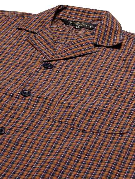 Image of SOJANYA (Since 1958 Men's Cotton Checked Nightsuit Set