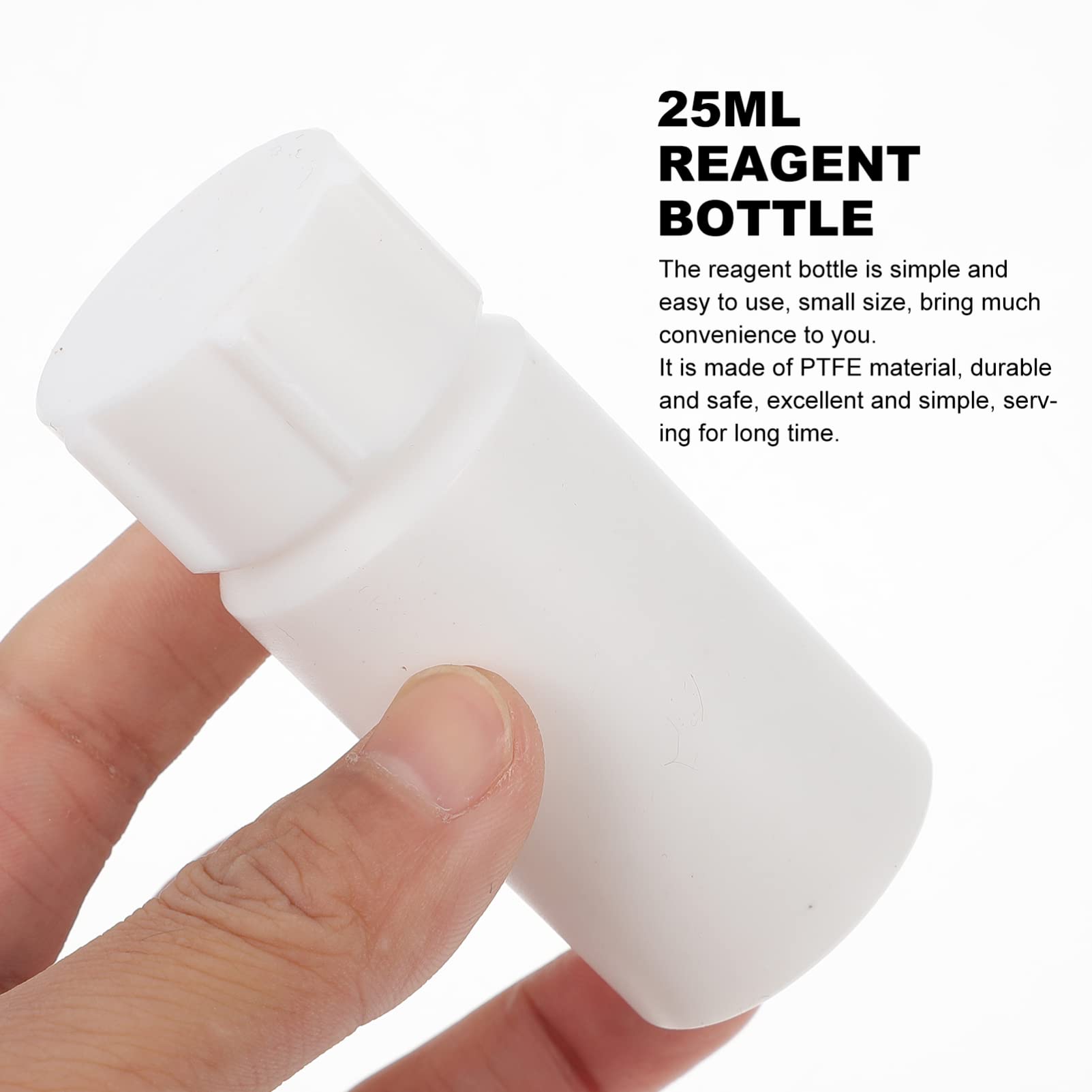 Ciieeo 3 Pezzi Flacone Reagenti Ptfe Leggero e Pratico per Esperimenti Laboratorio Design Semplice e Accessorio Affidabile per Vetreria da Laboratorio