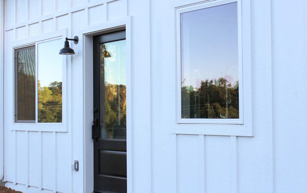 Review Product The Hawthorne Wall Mount Barn Light - Smallest Shade with Short Straight Arm - Perfect as a Wall Sconce by Front Door