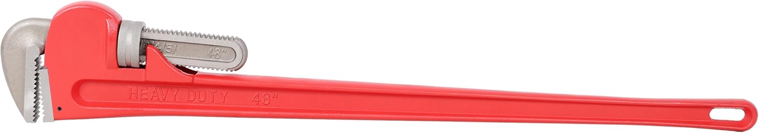 48-inch Pipe Wrench,Heavy-Duty Adjustable Straight Pipe Wrench,Reliable & Durable Cast Steel for Long-Lasting Pipe Maintenance