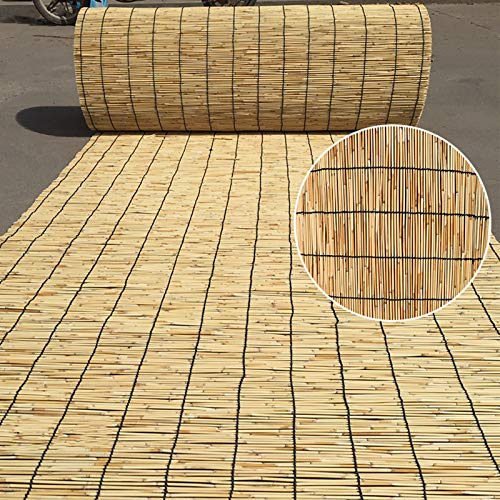 すだれ 天然の葦のカーテン、竹 すだれ 目隠し 屋外 竹スクリーン 室内 ブラインド すだれ カーテン 日除け 遮光 ロールスクリーン 竹簾 ロールアップ、付属品付き (80x200cm/32x79in)