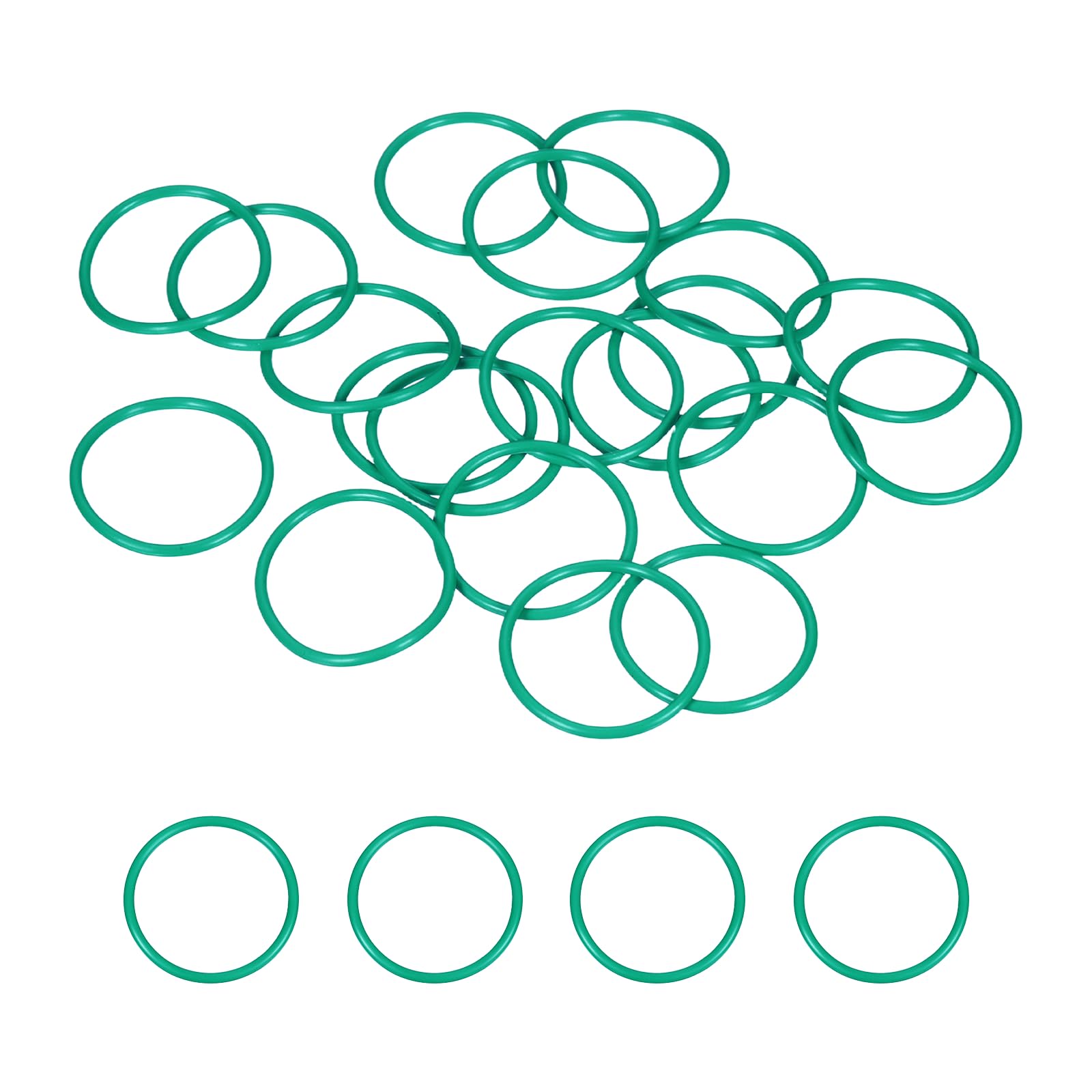 PATIKIL 20 Pcs Fluorine Rubber O-Rings 32mm OD 28mm ID 2mm Width Metric Round Sealing O Ring Seal Gasket for Machinery Industrial Engines Plumbing Faucet Hose Automotive