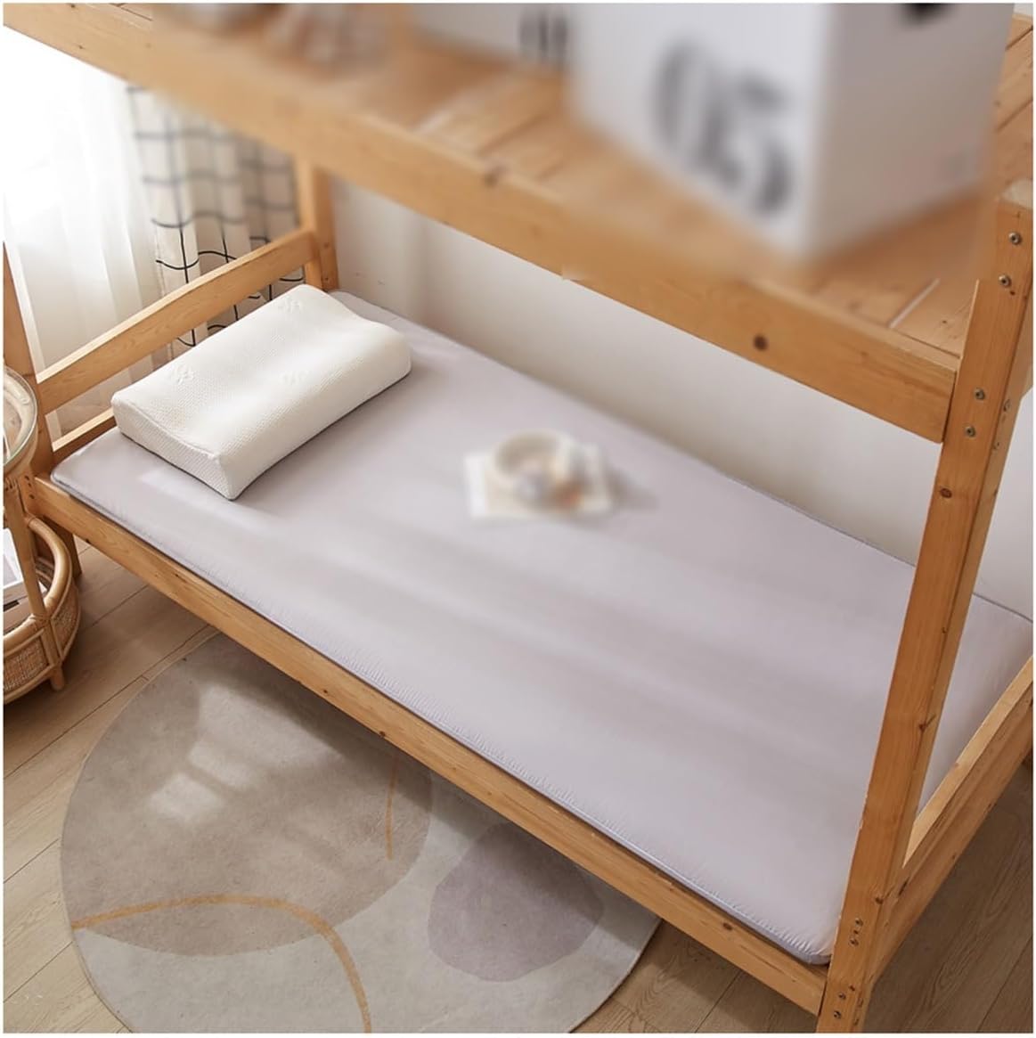 Futon Mattress Japanese Tatami Mat Foldable Sleeping Mattresses Floor Bed Guest Mattress for Home Camping Couch(Grey,90 * 200cm)