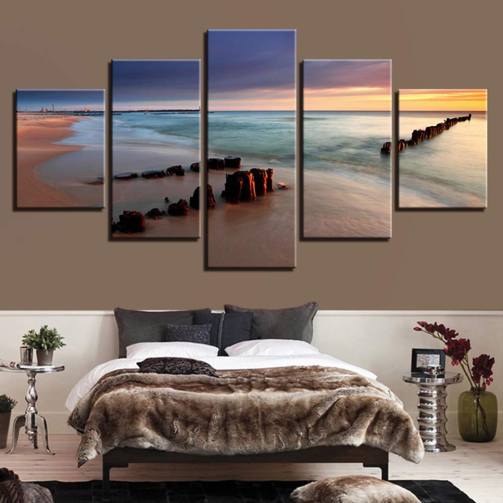 Toile mur art photo de bord de mer pour créer un salon style vacances