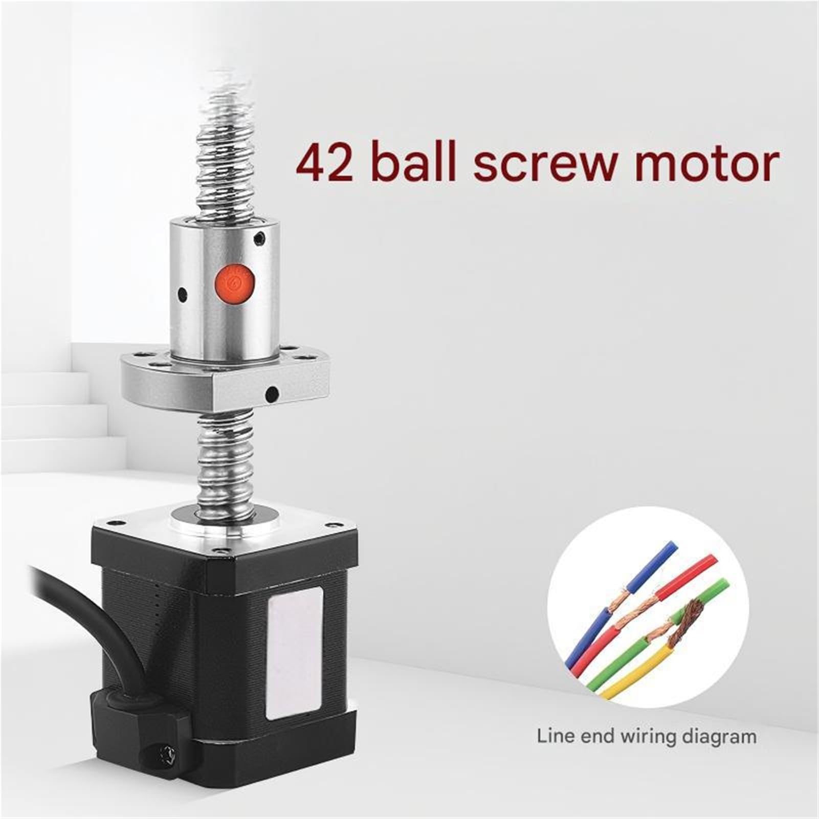 42 tornillo de bola Motor paso a NEMA17 48MM 1204 longitud 100mm lineal motor