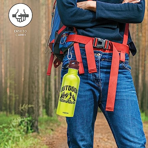 Image of MILTON Virtue 750 Stainless Steel Water Bottle, 750 ml, Parrot Green | Single walled | Leak Proof | Easy Grip | Easy to Carry | Gym Bottle | Home | Kitchen | Hiking | Treking Bottle | Travel Bottle