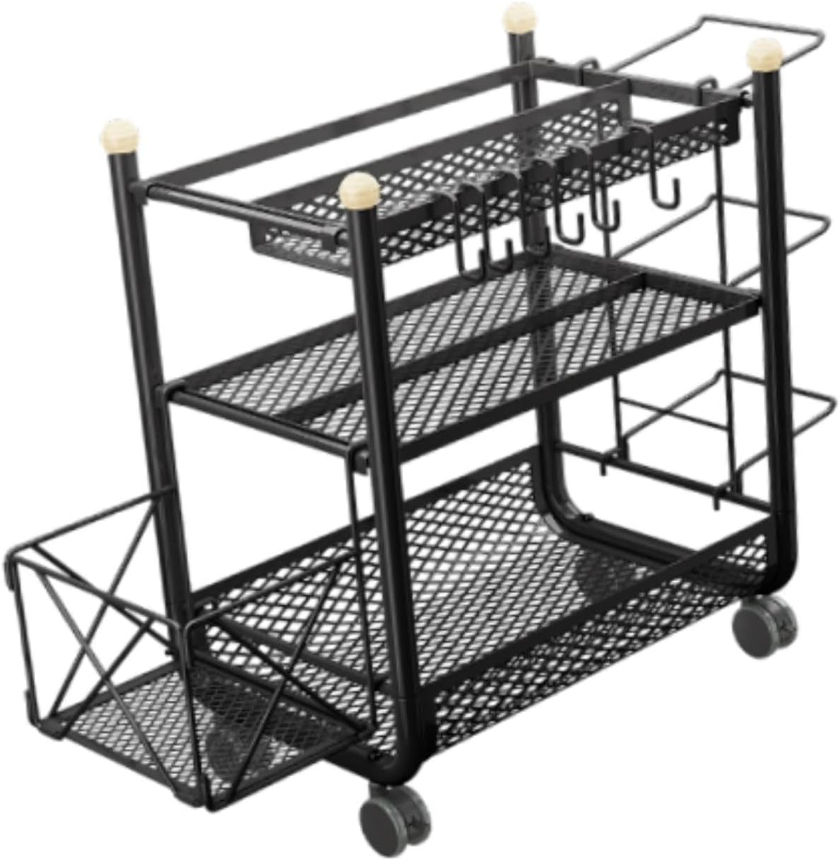 Organizer Rolling Ball Storage Rack for Dumbbell Badminton