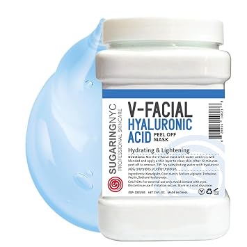Vajacial Jelly Mask Peel-Off Bikini, Underarms Area Peel Mask - Hyaluronic Acid - Professional Size 23oz by Sugaring NYC