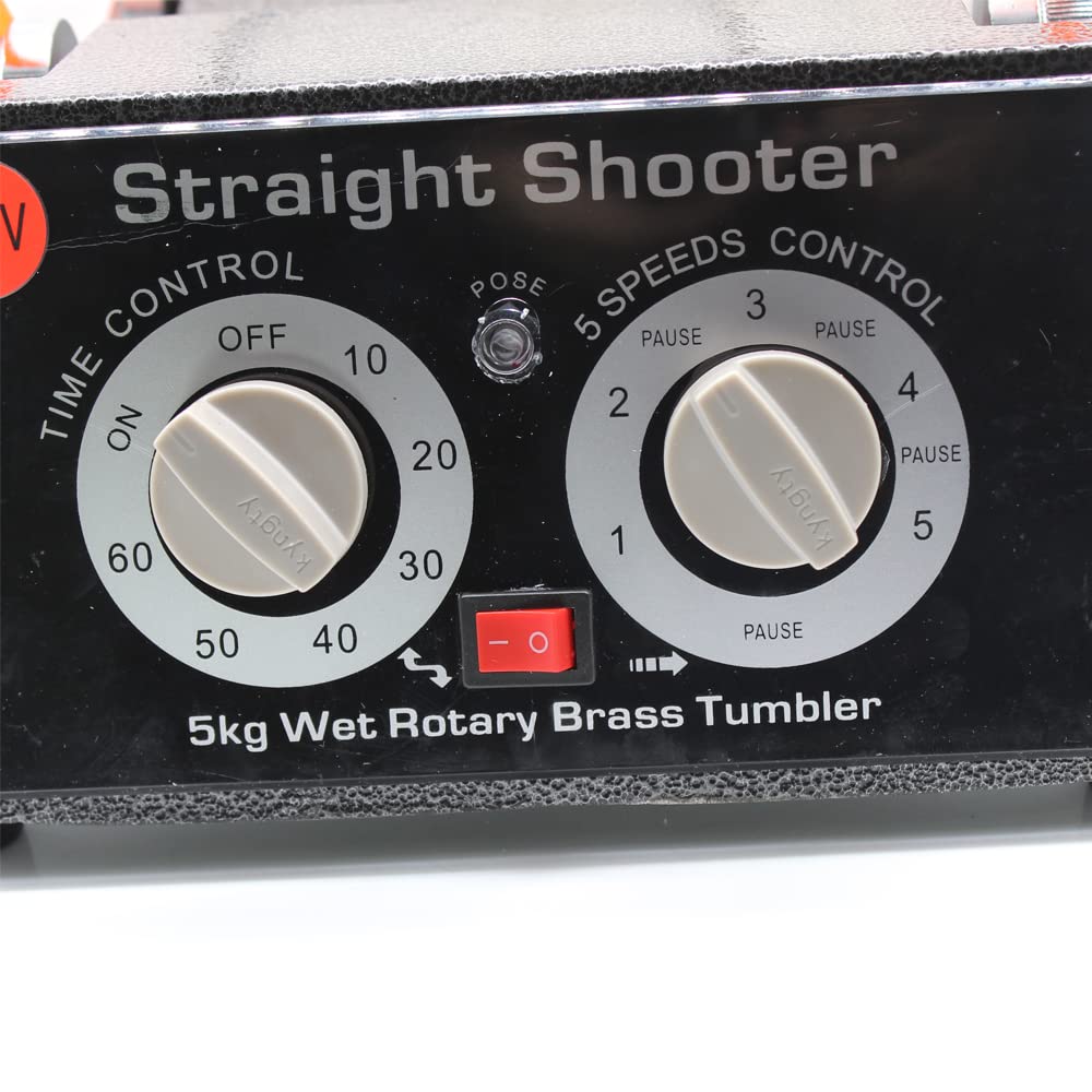 Jewelry Rotary Tumbler Polisher Polisher - Tambour de polissage pour bijoux - Polisseuse à billes - Polisseuse rotative - Polisseuse rotative - Machine à pierres électriques avec 5 vitesses - 150 W