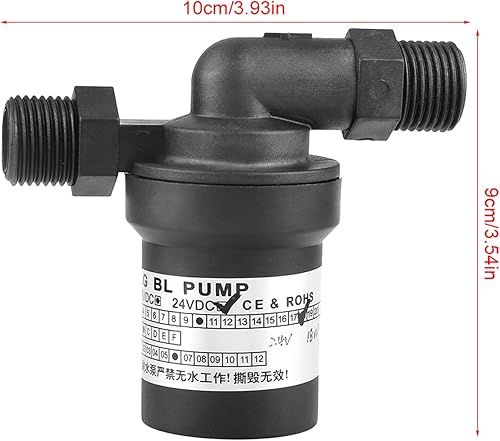 Miniatura 2 de Hilitand GLOGLOW - Bomba de presión de agua caliente de 24 V CC de 18 W para calentador de agua solar, sistema de circulación caliente, bajo ruido