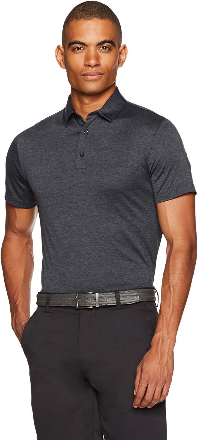 Men's Slim-Fit Quick-Dry Moisture Wicking Tech Stretch Short Sleeve Lightweight Golf Polo Shirt