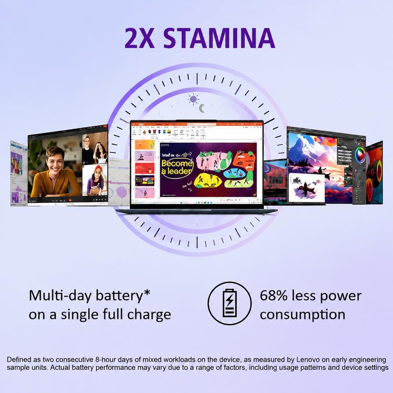 Image of Lenovo Yoga Slim 7X AI PC Laptop, 14.5 inch 3K OLED 90Hz Touch, Snapdragon X Elite 12-Core 45 Tops NPU, 16GB LPDDR5X, 1TB SSD, Win 11 Pro, WiFi 7, Backlit KB, FHD IR Cam with E-Shutter