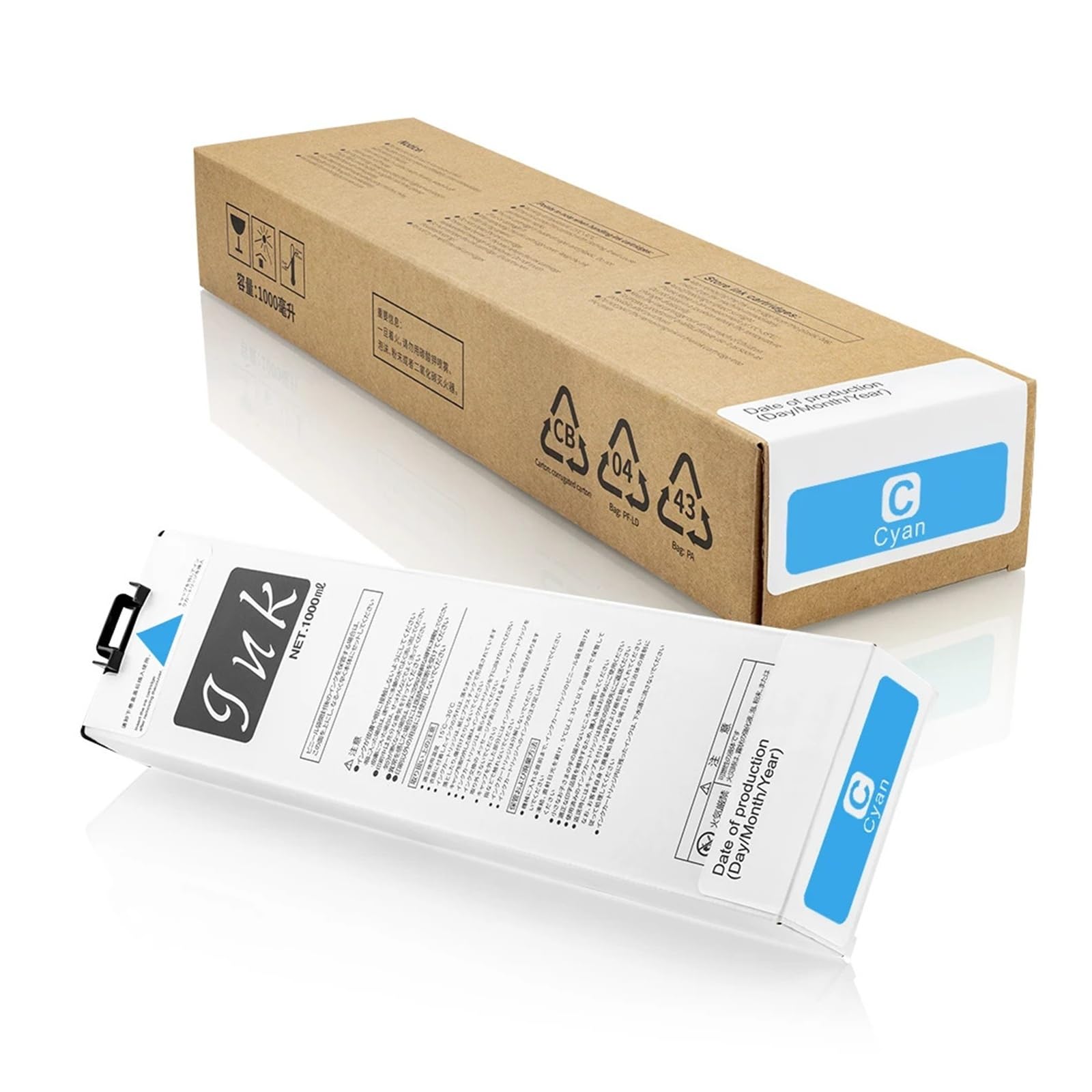 Generico Cartuccia d'inchiostro, compatibile con Riso | Stampante X7050 1000 ml/pz(Magenta)