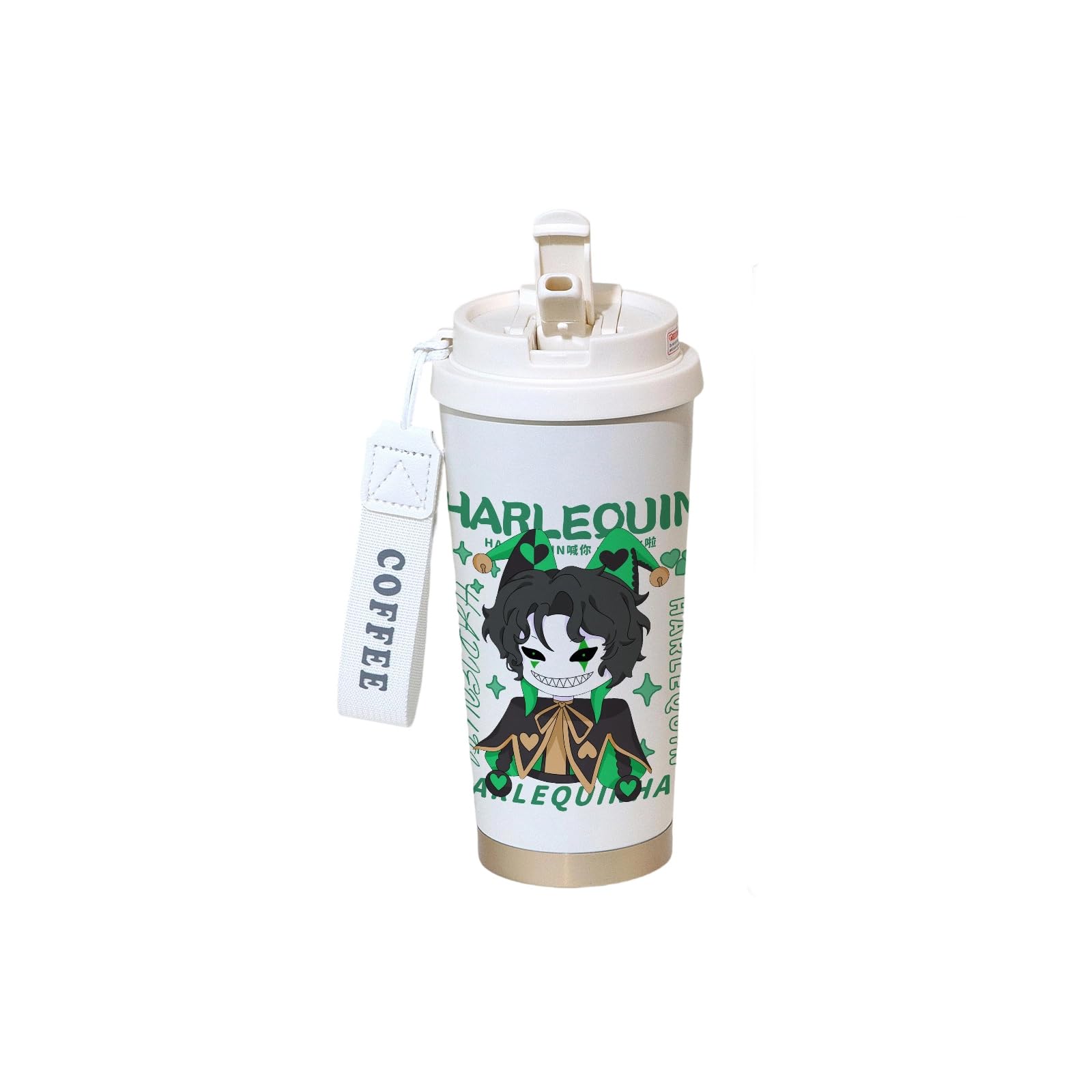 The Freak Circus Insulated Water Bottle Freak Circus Coffee Mug with Straw for Sports, Travel, and School
