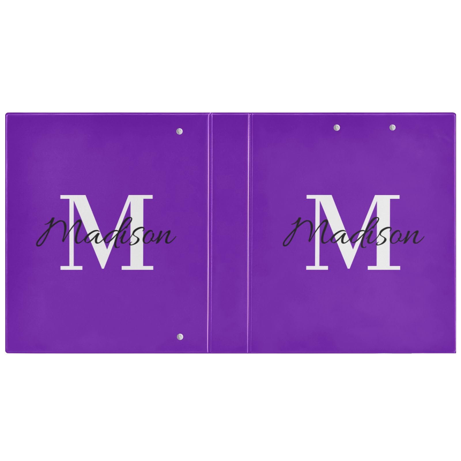 Raccoglitori personalizzati a 3 anelli da 3,8 cm, raccoglitore a tre anelli decorativo personalizzato con clip in metallo antiscivolo raccoglitore ad anelli a D con nome per forniture per ufficio