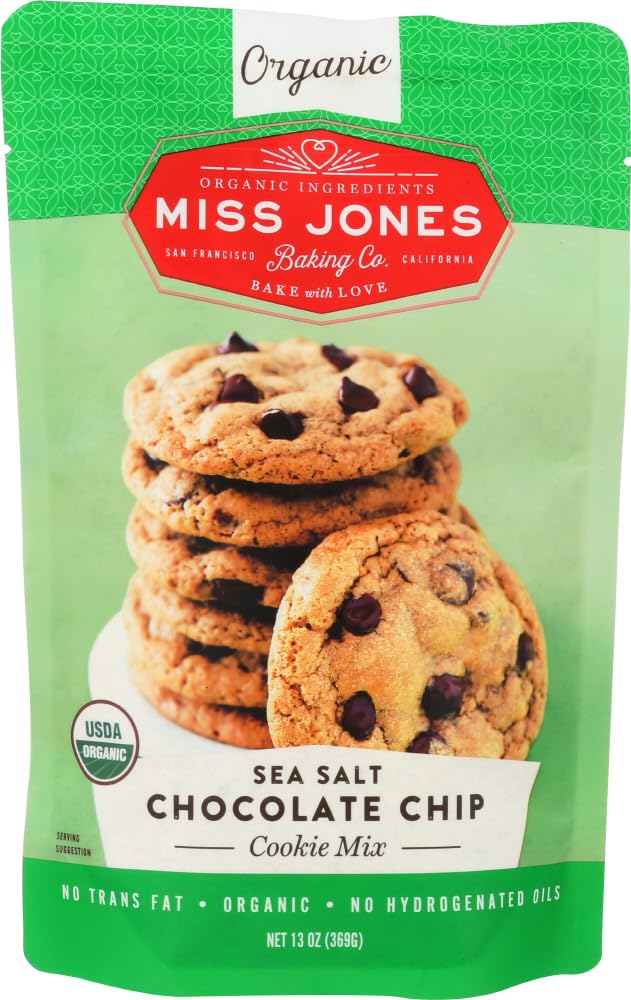 Pack of 3, Organic Cookie Mix, Vegan-Friendly, Sea Salt Chocolate