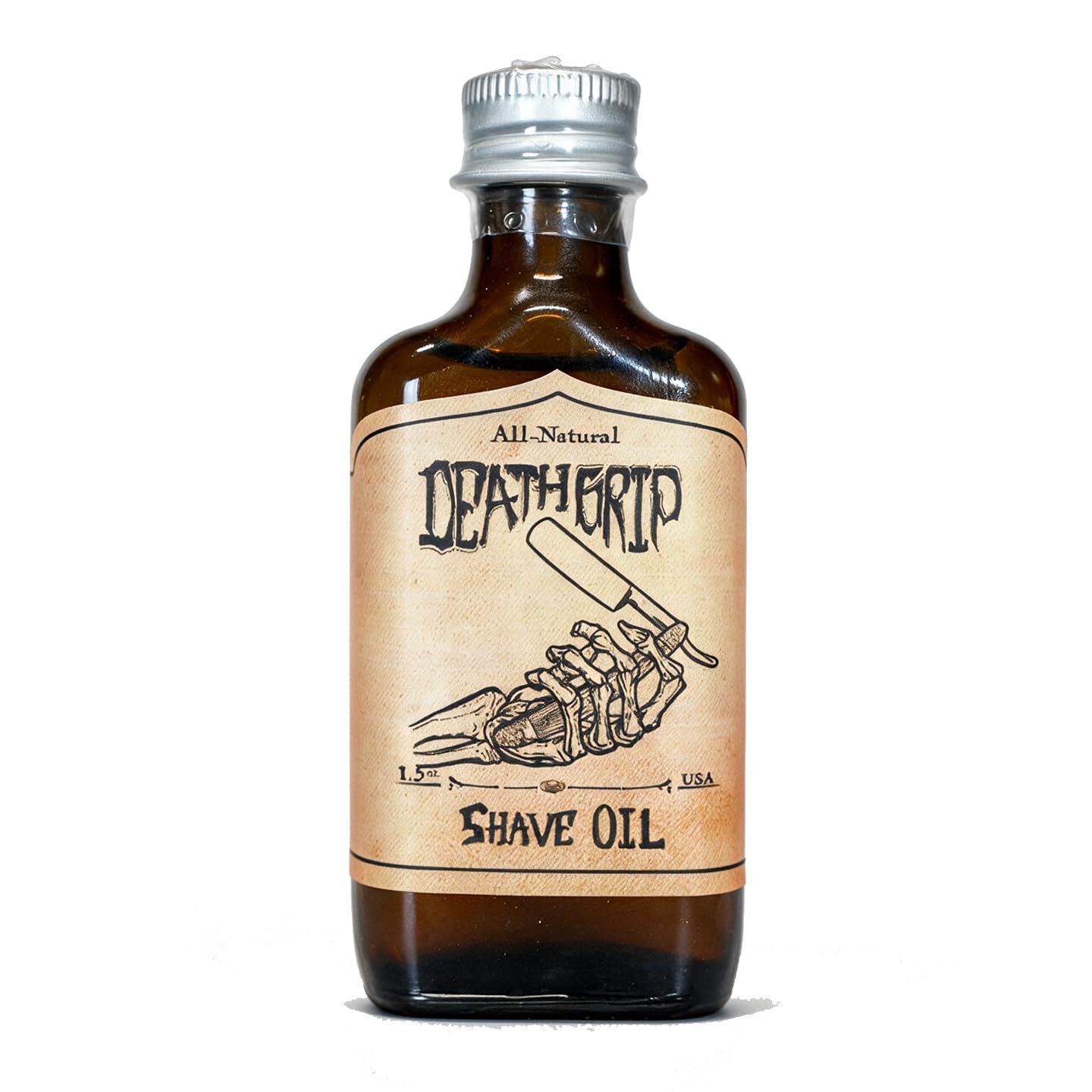 Shave Oil Tea Tree Pre-shave Soften Bristles | For All Natural Razor Glide | Preshave During & AfterShave To Soothe & Soften Skin & Facial Hair by Death Grip | 1.5oz Bottle | Made In The USA
