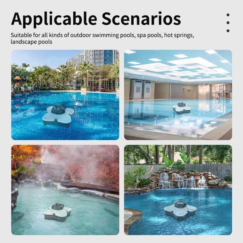 Aspiradora automática de piscina, robot eléctrico inalámbrico para piscinas sobre el suelo y en el suelo, limpieza inteligente para hasta 1000 pies cuadrados