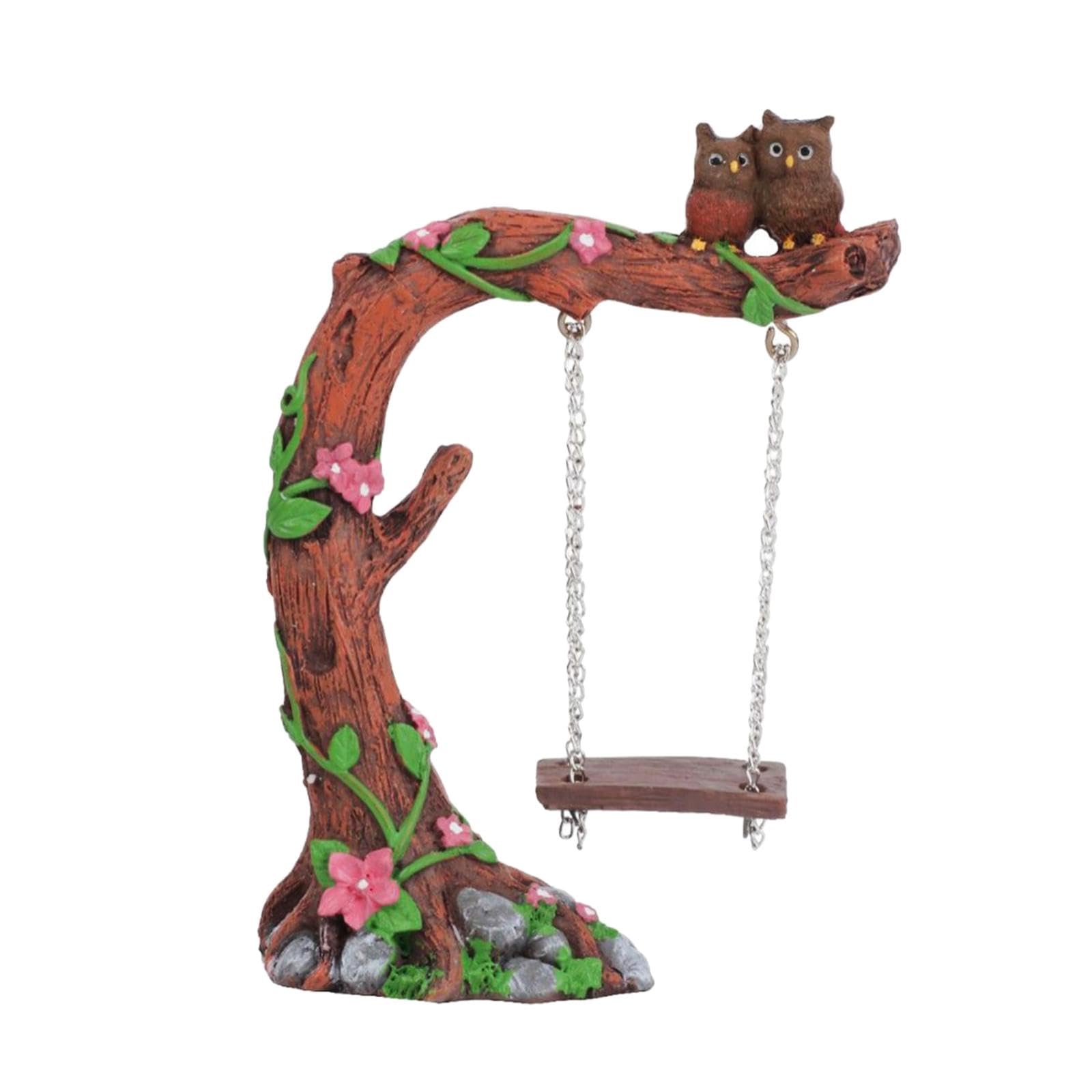 Couple de hiboux sur arbre pour embellir un coin détente sur votre terrasse