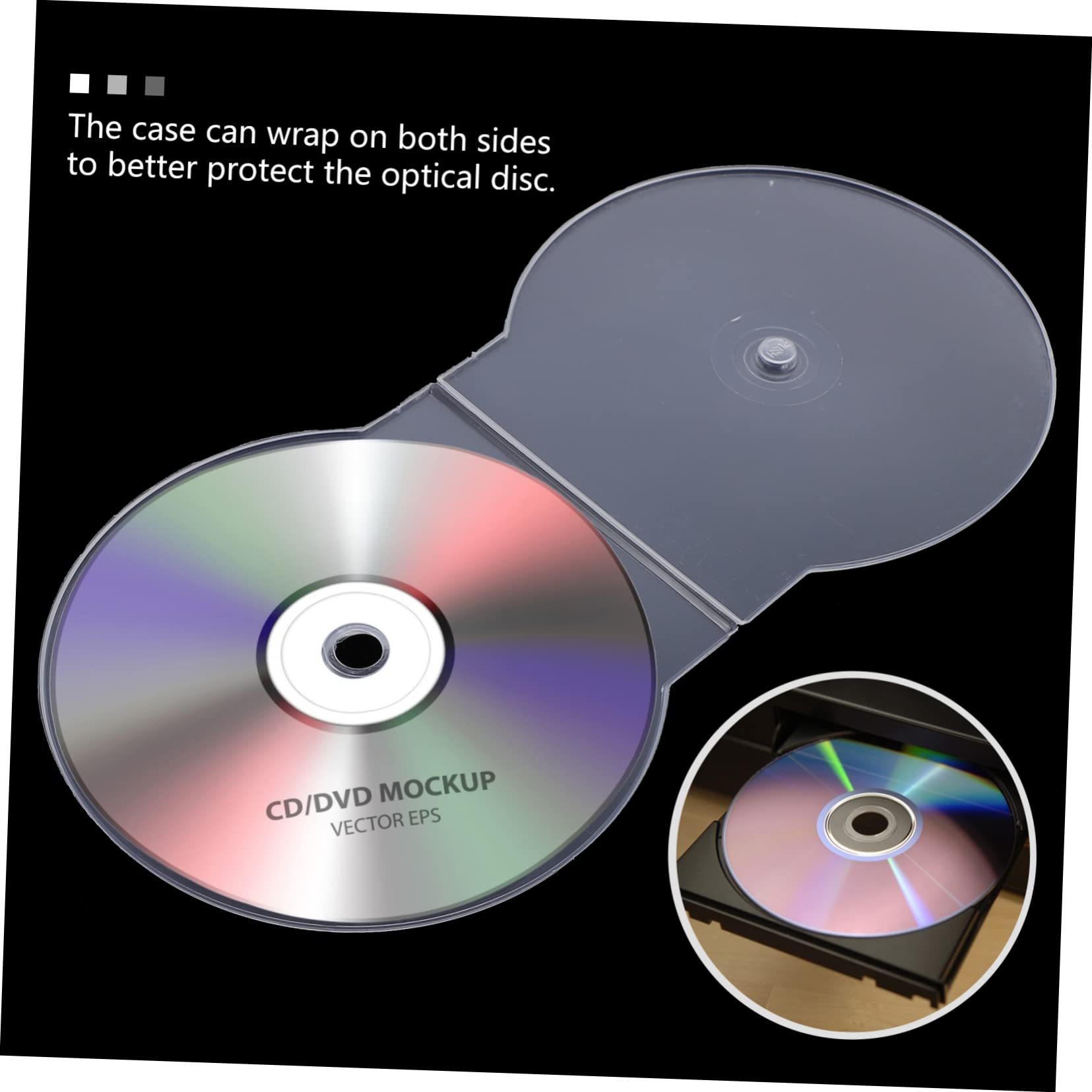 SHINEOFI Custodia CD e Dvd in Plastica Bianca Trasparente 40 Pezzi | Struttura Ispessita su Entrambi i Lati, Facile Distinzione, Accessorio di Ricambio per Disco Singolo