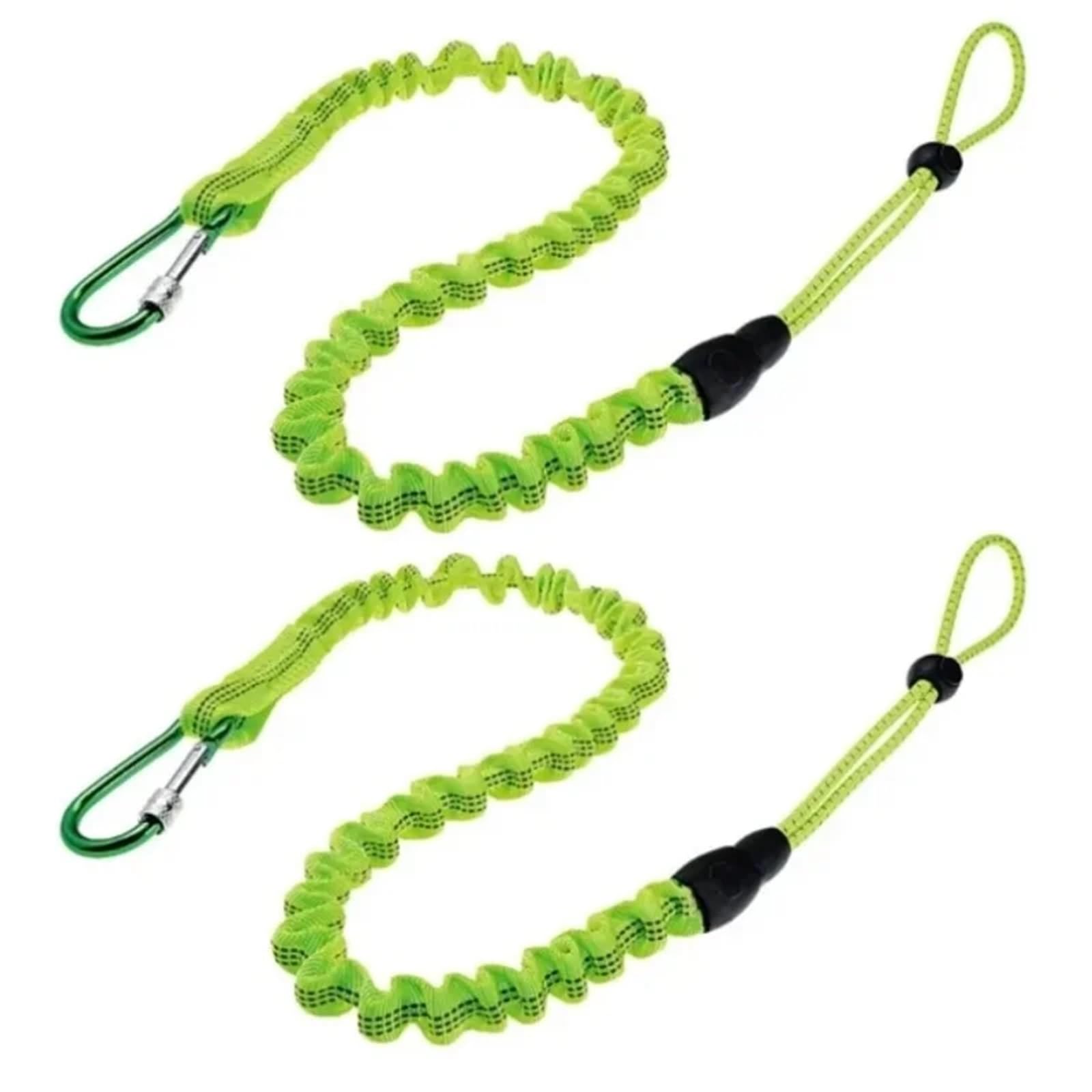 5/8/10PCS di Sicurezza Attrezzature Bungee Tether Cordino for Attrezzi Con Moschettone Gancio Arrampicata Lavoro Anti-Caduta Corda Aerea lavoro Accessori Per Attrezzi(Yellow,8pcs)