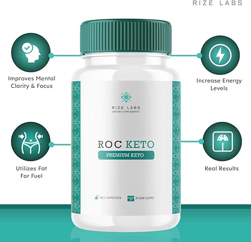 Miniatura 6 de rize labs ROC Keto Capsules, píldoras premium para apoyo a la pérdida de peso, fórmula de máxima fuerza ROC Keto para aumentar la energía y mejorar