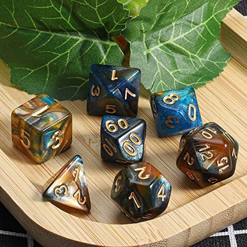 Image of CiaraQ 7pcs Polyhedral Dice Set for Dungeon and Dragons MTG Table Games