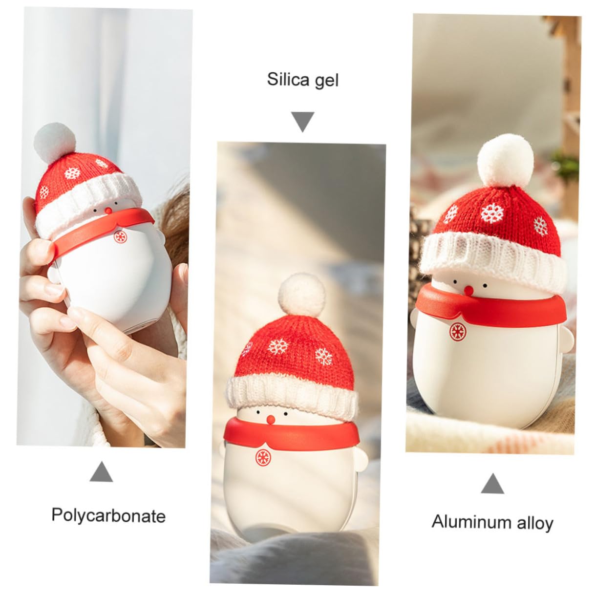 1 PZ Natale Pupazzo di Neve Mano Più Caldo USB Banca di Potere Portatile Carica Tesoro